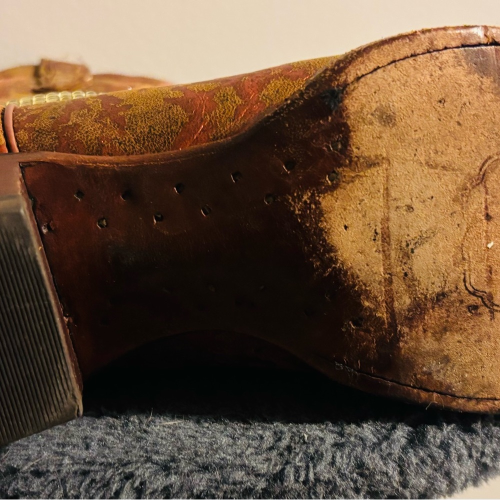 Nocona Tan Leather Cowboy Boots - Picture 7 of 13